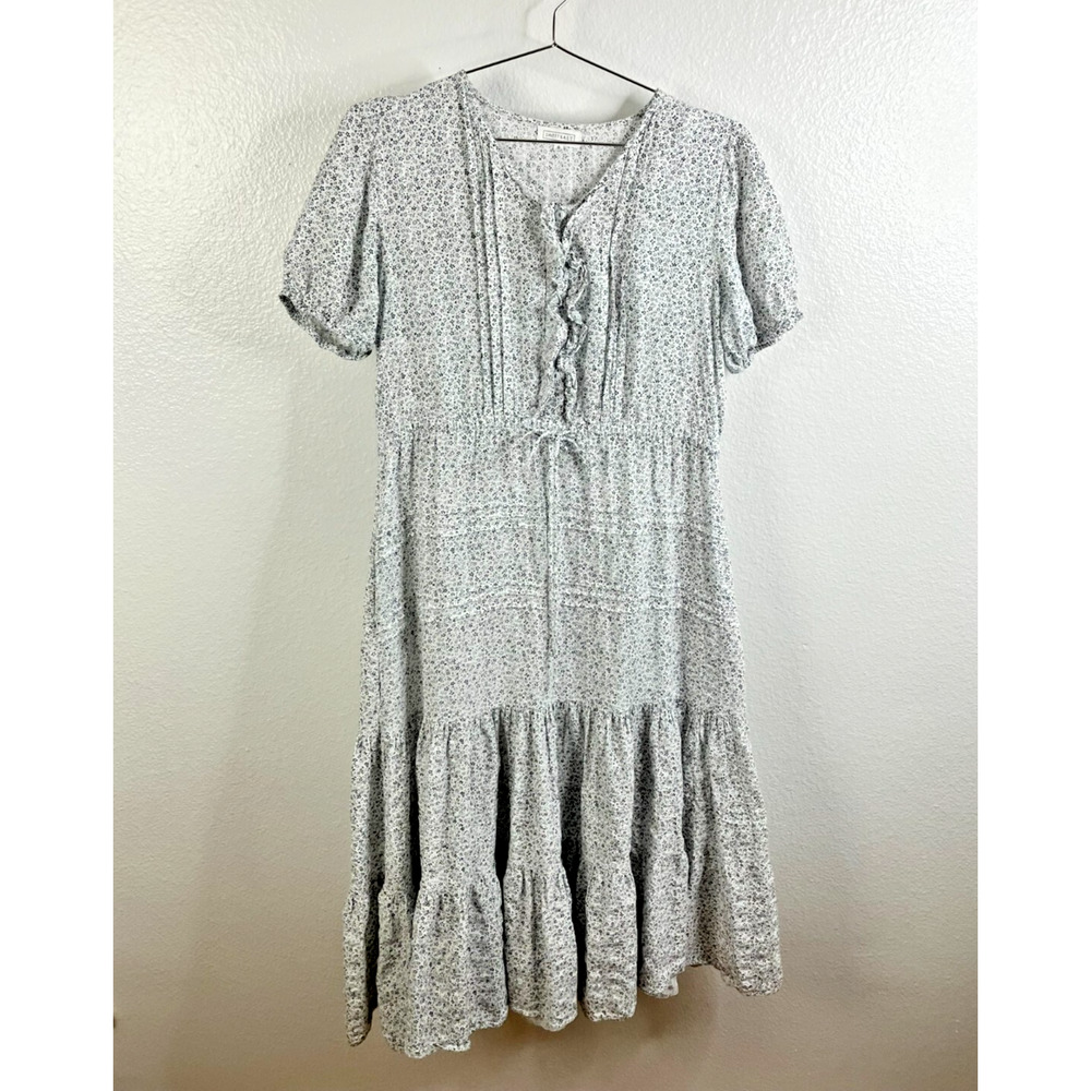 Sweet Salt Floral Cottagecore Modest Midi Dress Size 6 Ruffle Church Summer